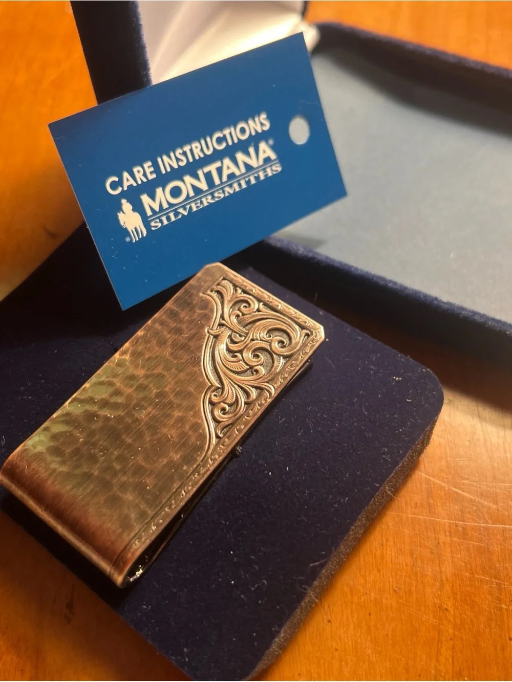 Montana Silversmiths Rough Out Money Clip - NIB